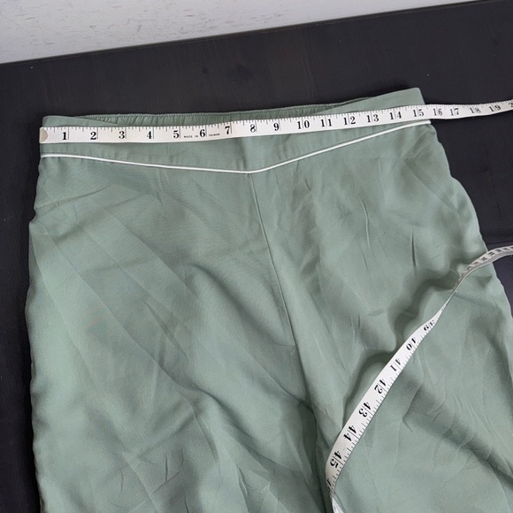 Jason Wu Wide Leg High Rise Green Pants - Picture 7 of 9